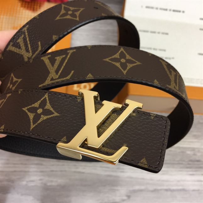 LOUIS VUITTON LV INITIALES 30MM REVERSIBLE BELT MONOGAM – LBE082