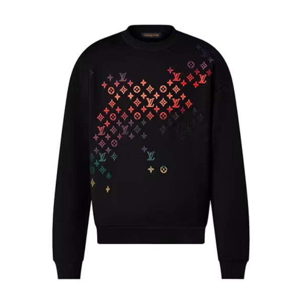 LOUIS VUITTON EMBROIDERED COTTON SWEATSHIRT BLACK – LH066
