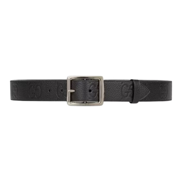GUCCI GG RUBBER-EFFECT LEATHER BELT – GB049