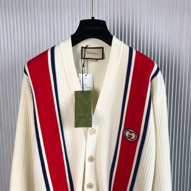 GUCCI KNIT COTTON CARDIGAN WITH PATCH – GCK043