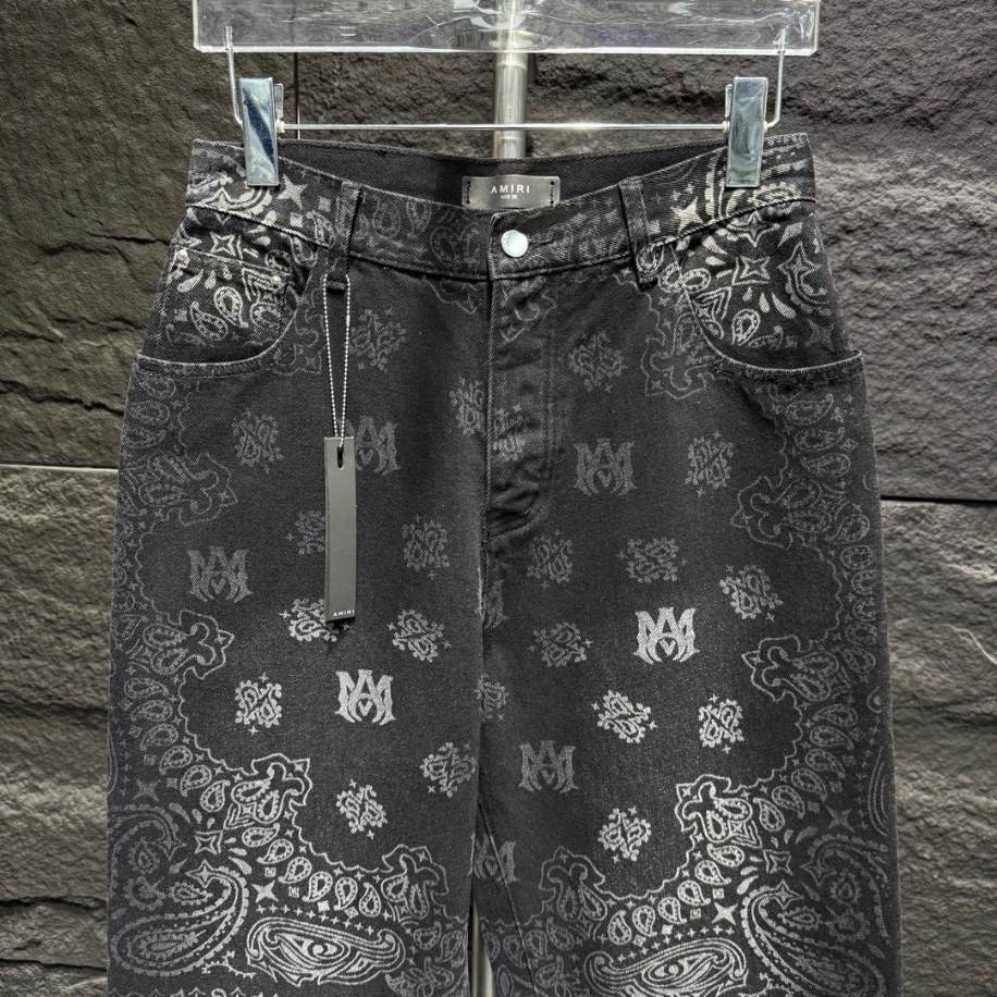 Amiri Tie Dye Bandana Black Jeans – AMIJ029