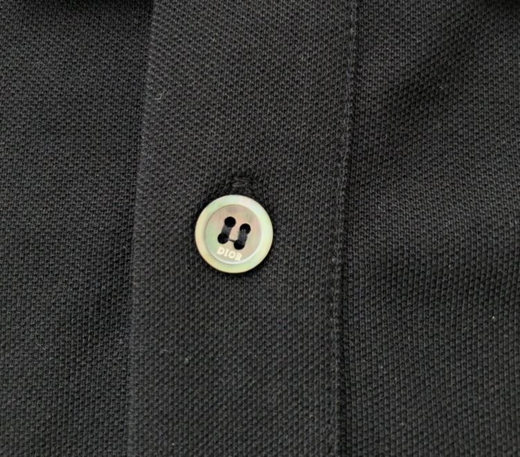DIOR CD ICON POLO SHIRT BLACK COTTON PIQUÃ‰ – DOT026