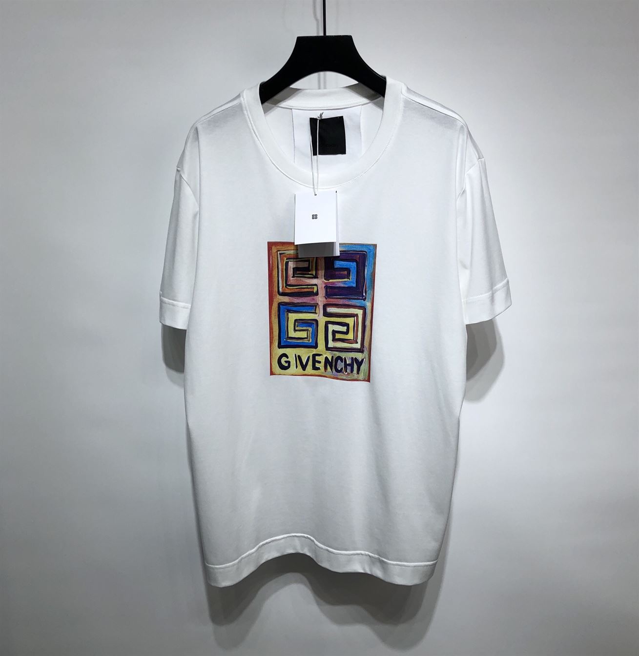 GIVENCHY SLIM FIT T-SHIRT IN JERSEY WITH 4G SUN PRINT IN WHITE – GTS006
