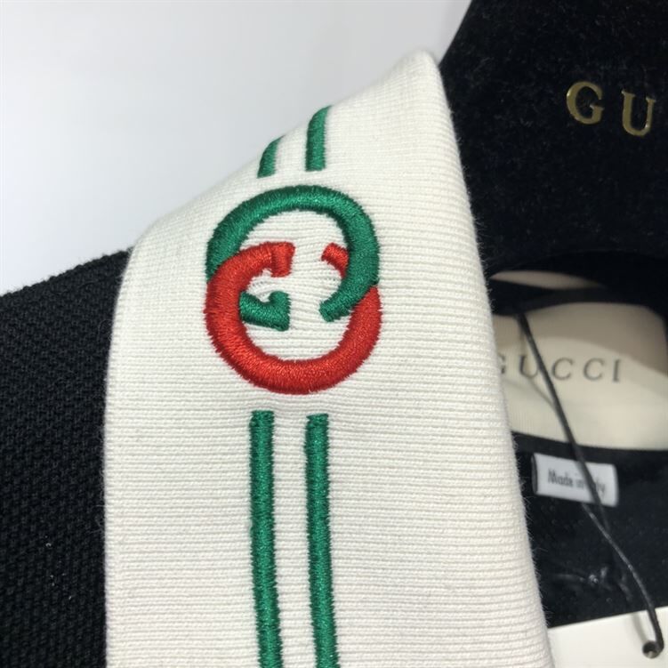 GUCCI COTTON PIQUET POLO WITH INTERLOCKING G – GGS035