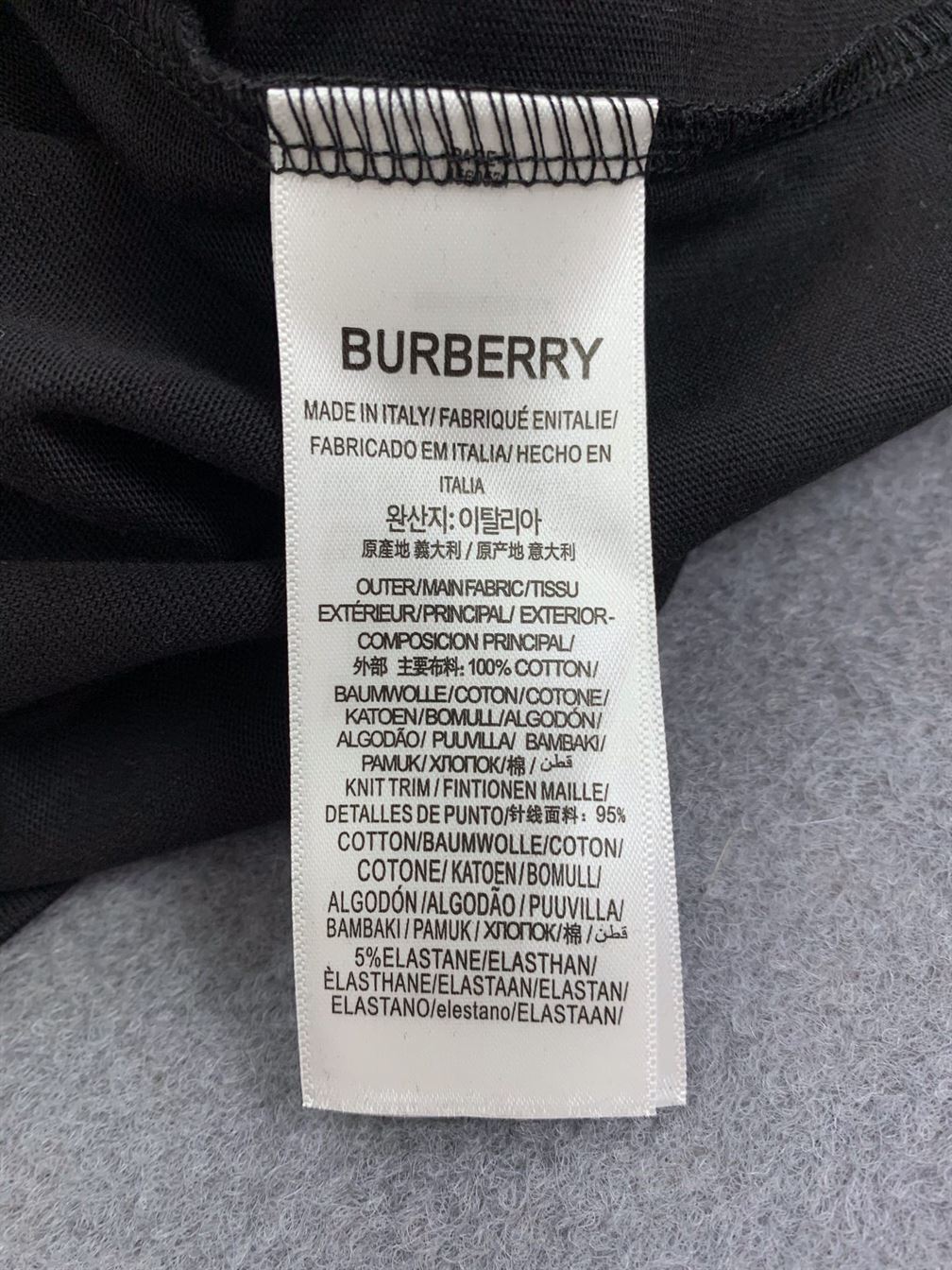 BURBERRY LOGO PRINT COTTON T-SHIRT IN BLACK – BRS008