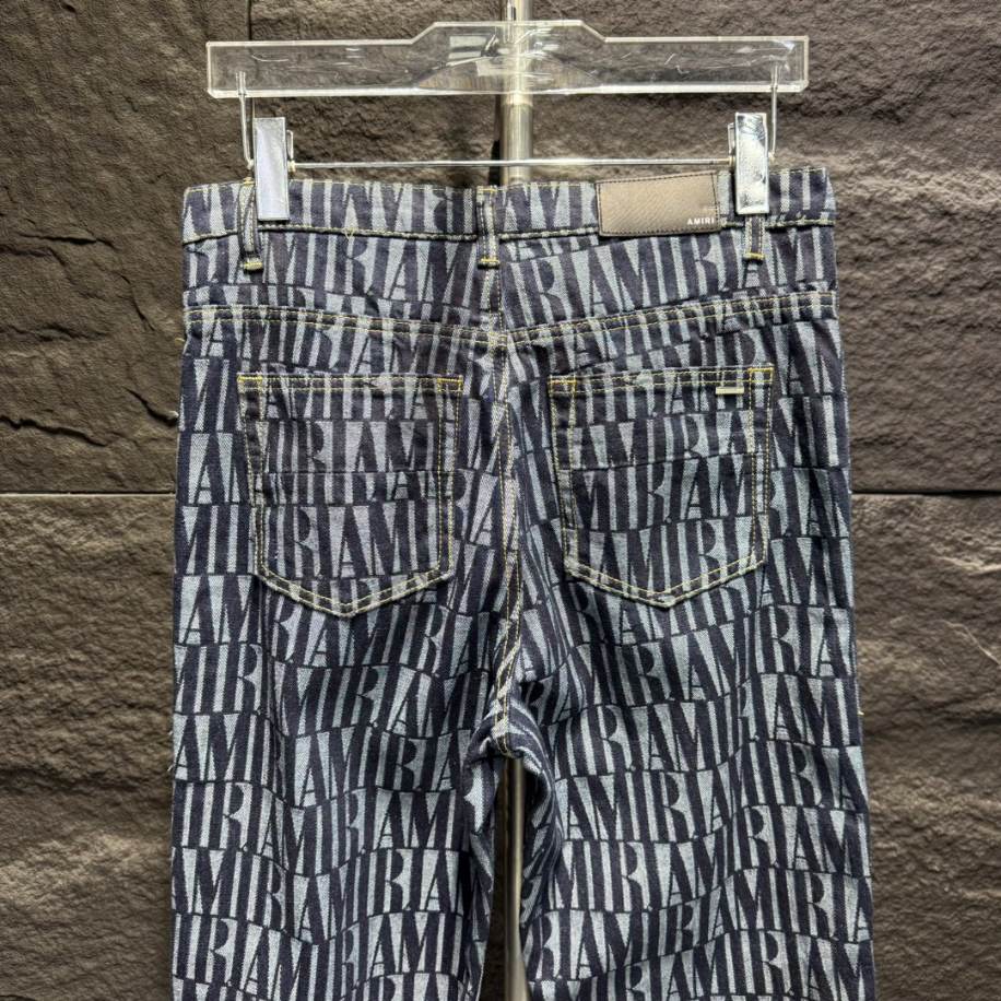 Amiri Jacquard Snap Black Jeans – AMIJ005