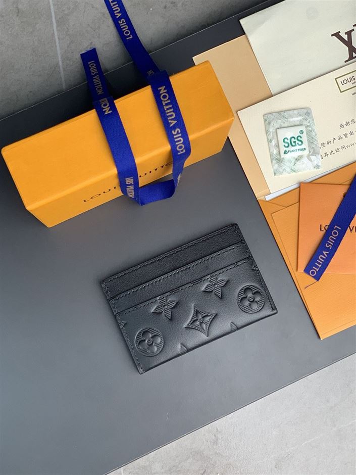 LOUIS VUITTON DOUBLE CARD HOLDER MONOGRAM SHADOW LEATHER – WLV018