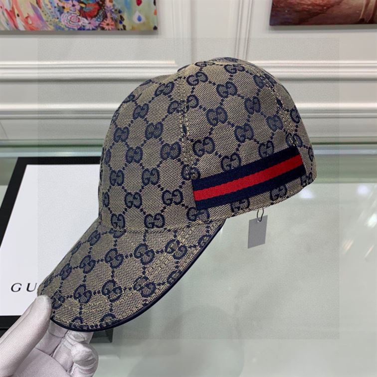 GUCCI WEB-STRIPE GG-LOGO BASEBALL HAT – GH064