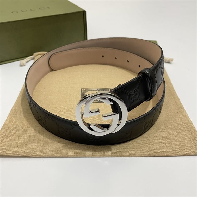 GUCCI SIGNATURE LEATHER BELT – GB007