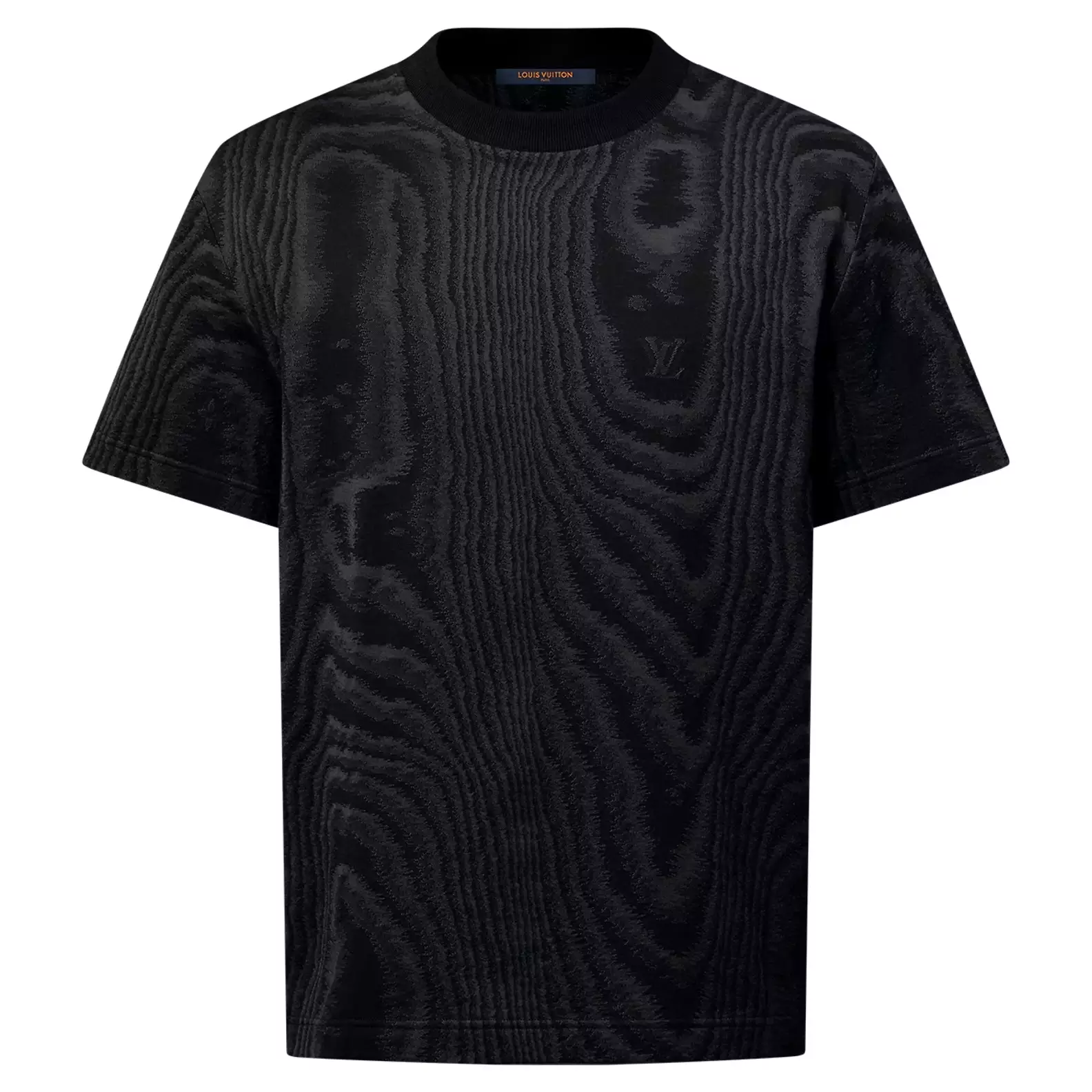 JERSEY JACQUARD T-SHIRT IN BLACK – LVTS100