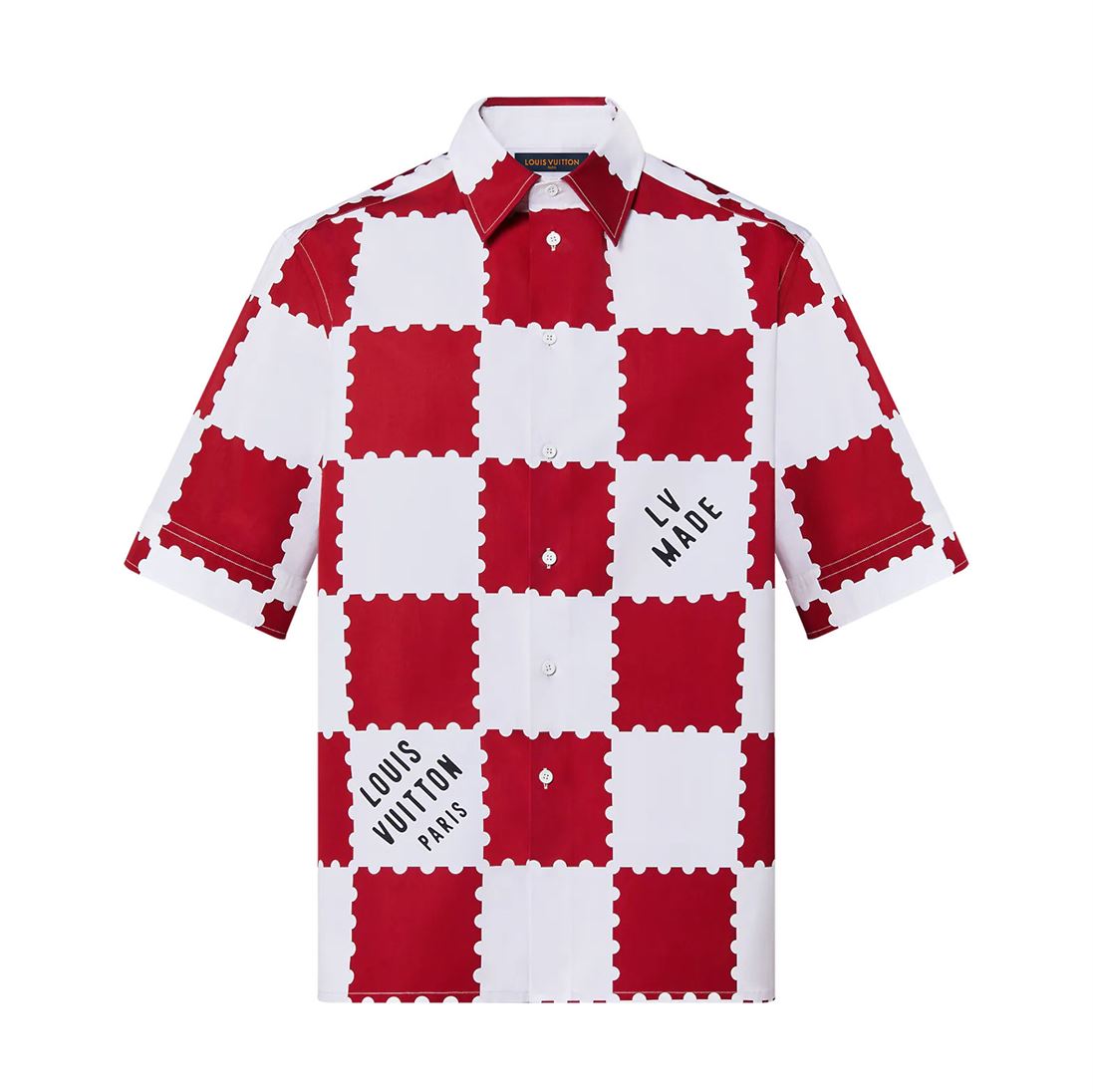 LOUIS VUITTON GIANT DAMIER SHIRT GARNET RED – LVTS024