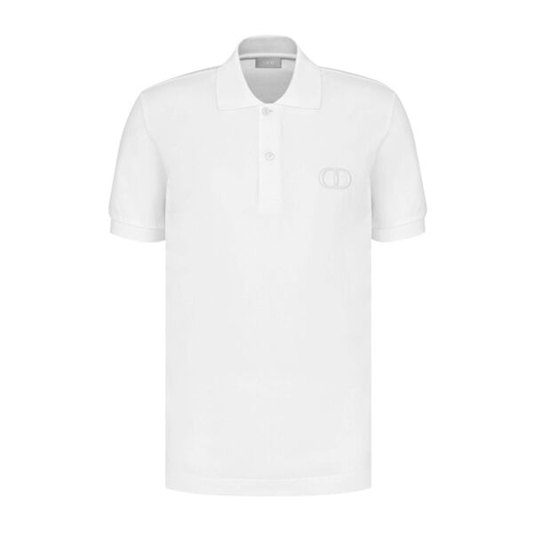 DIOR CD ICON POLO SHIRT WHITE COTTON PIQUÃ‰ – DOT025