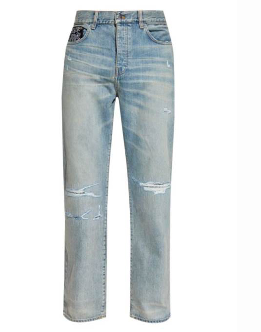 Amiri Bandana Repair Blue Jeans – AMIJ039
