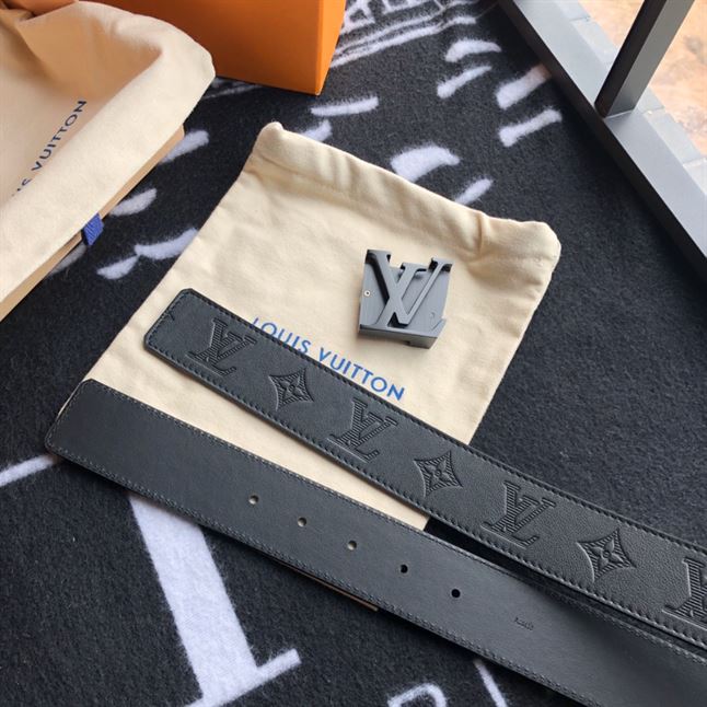 LOUIS VUITTON SHAPE BELT MONOGRAM SHADOW 40 MM BLACK – LBE050