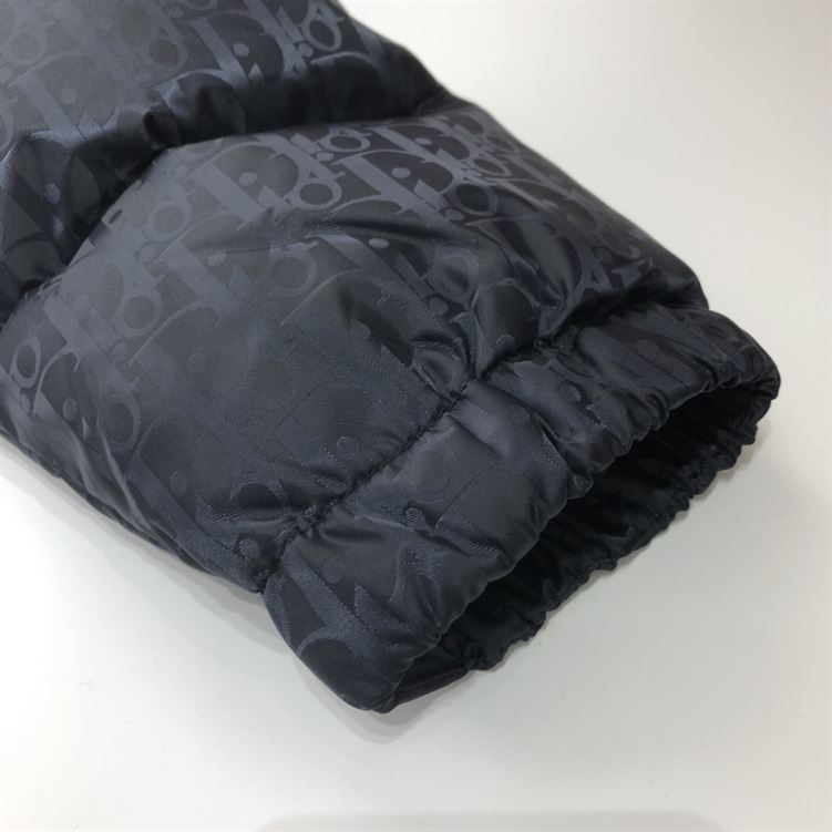 DIOR OBLIQUE DOWN JACKET NAVY BLUE TECHNICAL JACQUARD – DRC003