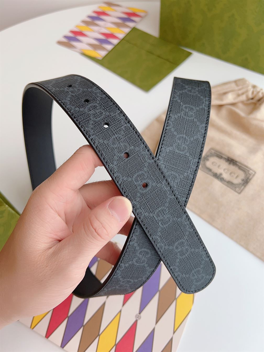 GUCCI BELT WITH INTERLOCKING G DETAIL – GB039