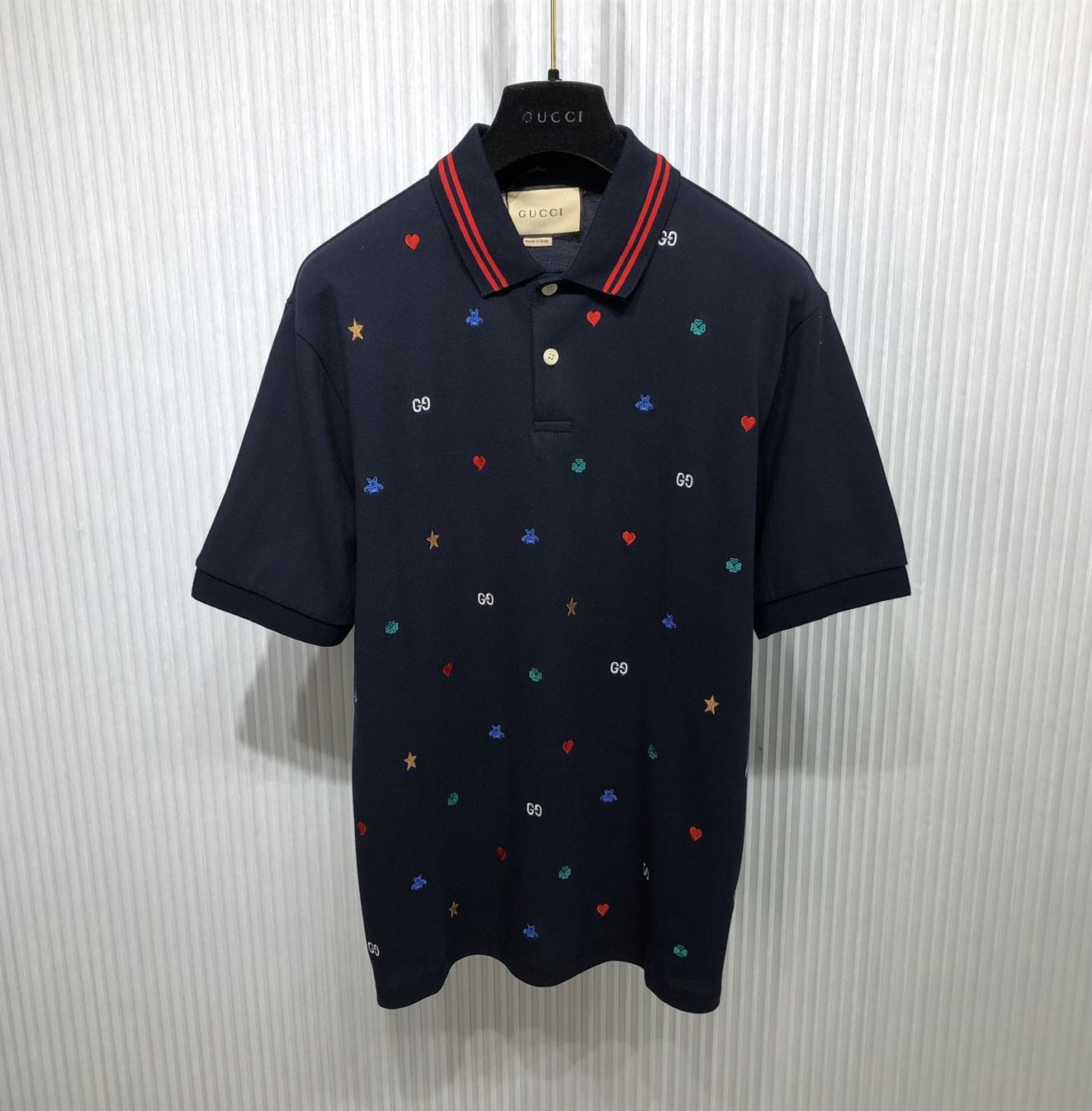 GUCCI POLO WITH SYMBOLS EMBROIDERY – GGS045