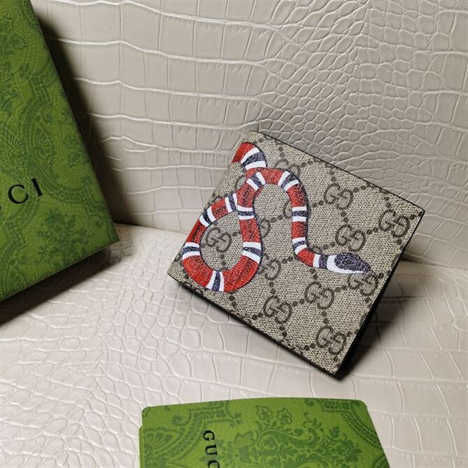 GUCCI KINGSNAKE PRINT GG SUPREME WALLET – WLG001