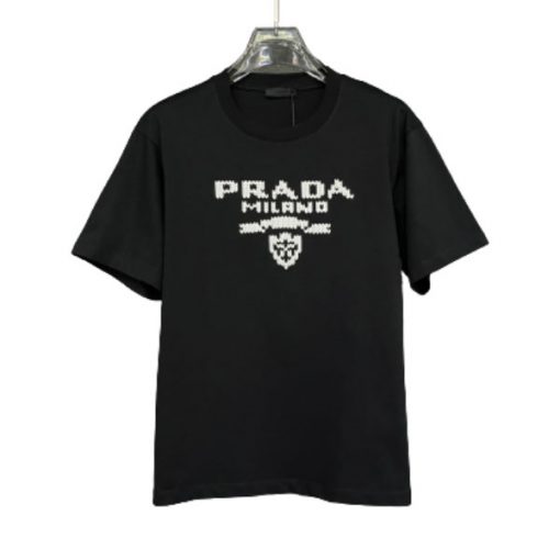 PRADA COTTON T-SHIRT BLACK – PT006