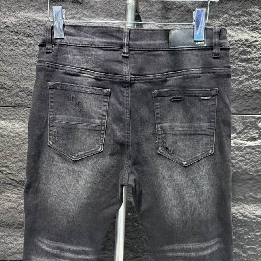 Amiri Men Ripp Blue Black Jeans – AMIJ012