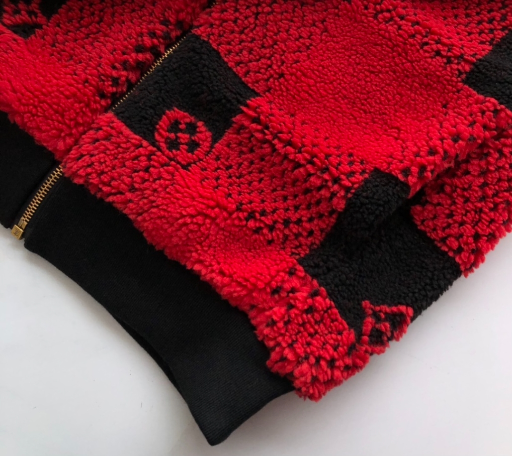 Louis Vuitton Damier Fleece Red Plaid Coat – LVC051