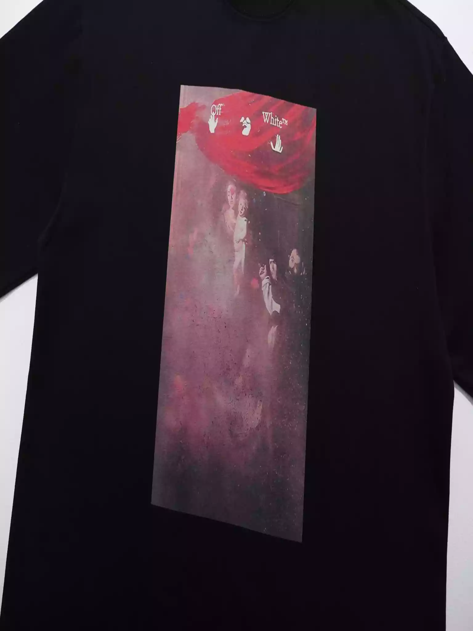Off-White Sprayed Caravaggio Slim T-Shirt In Black – OWS010