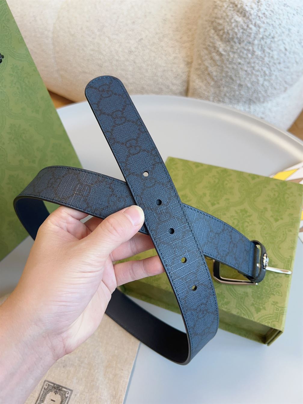 GUCCI BELT WITH INTERLOCKING G DETAIL – GB038