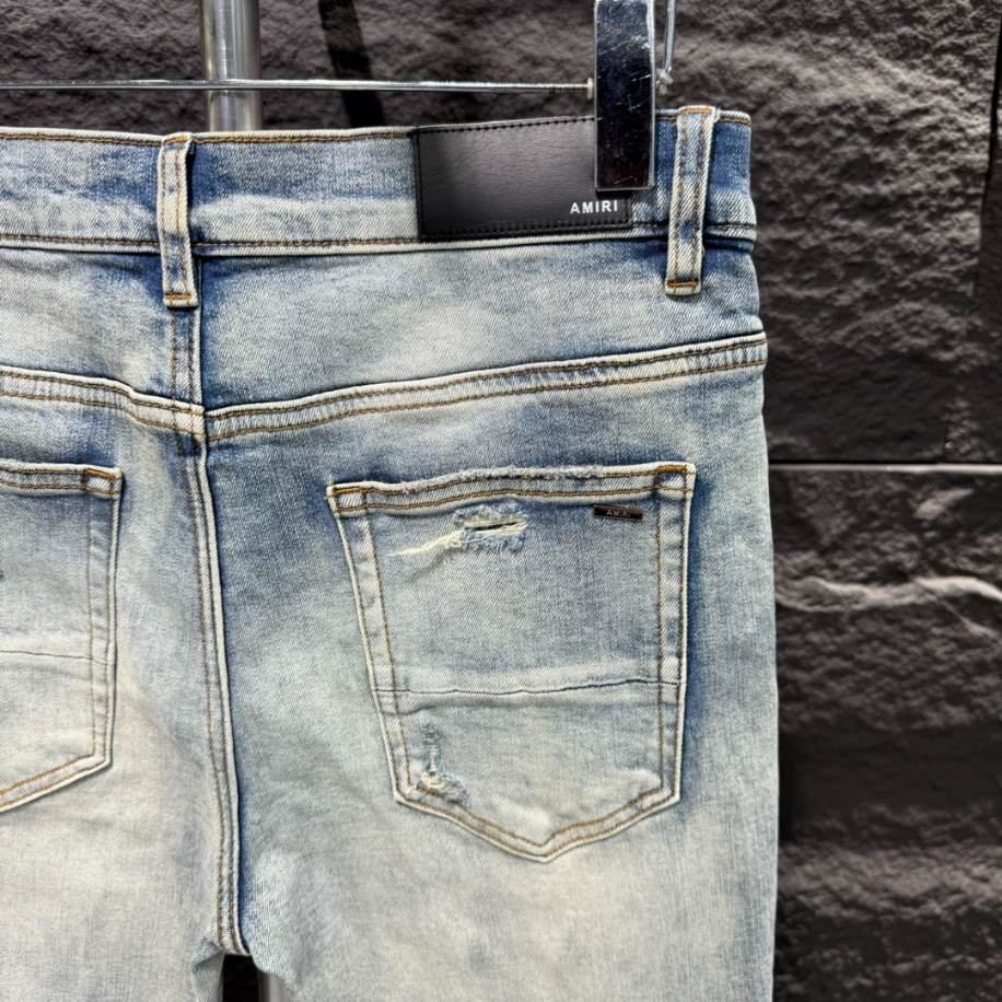 Amiri Ripp Blue White Jeans – AMIJ025