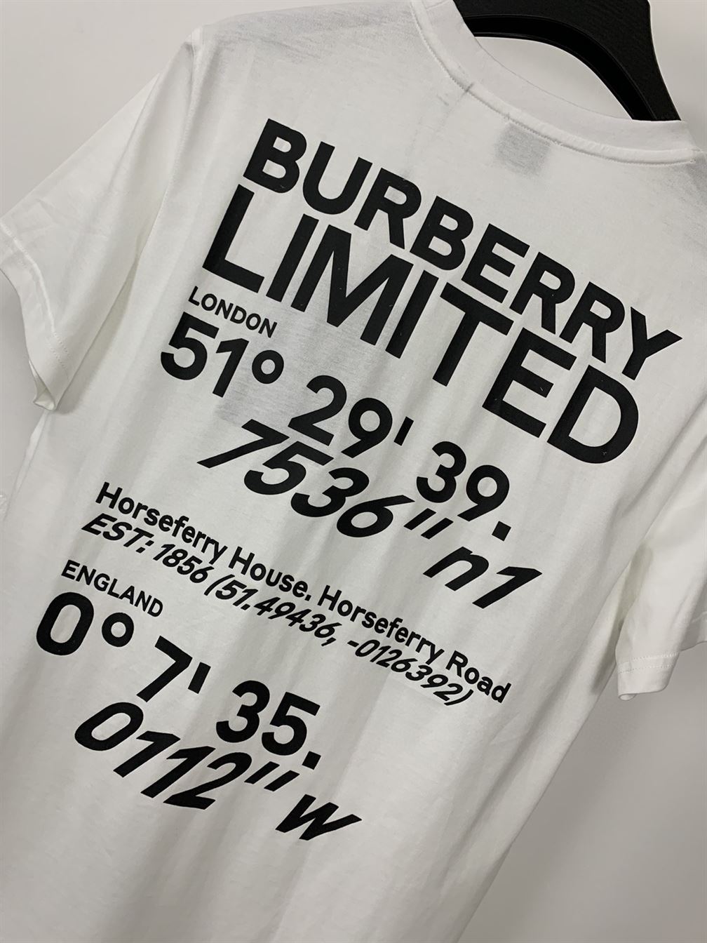 BURBERRY WHITE CARRICK COORDINATE T-SHIRT – BRS031