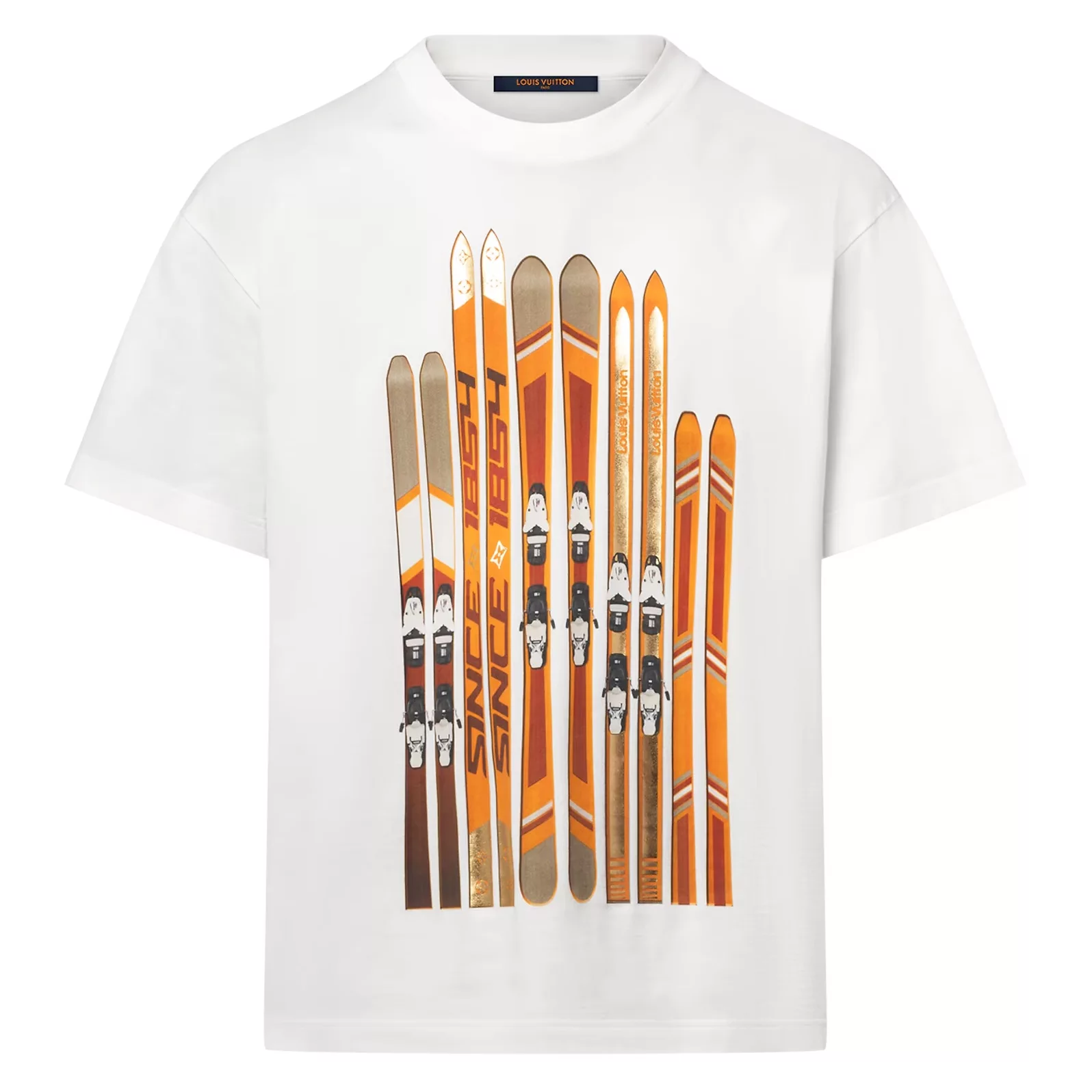 PRINTED COTTON T-SHIRT IN WHITE – LVTS132