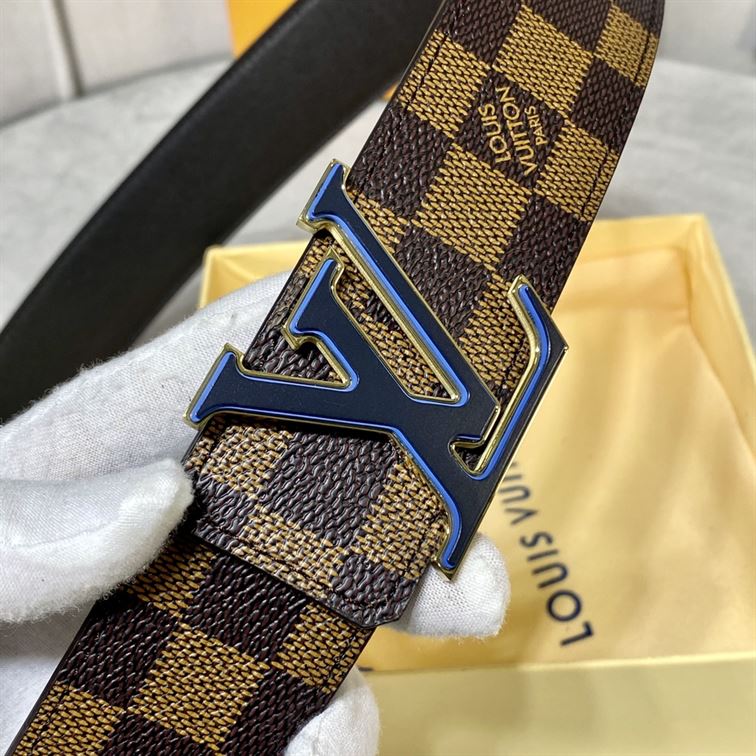 LOUIS VUITTON INITIALES 40MM REVERSIBLE DAMIER EBENE CANVAS BELT – LBE021
