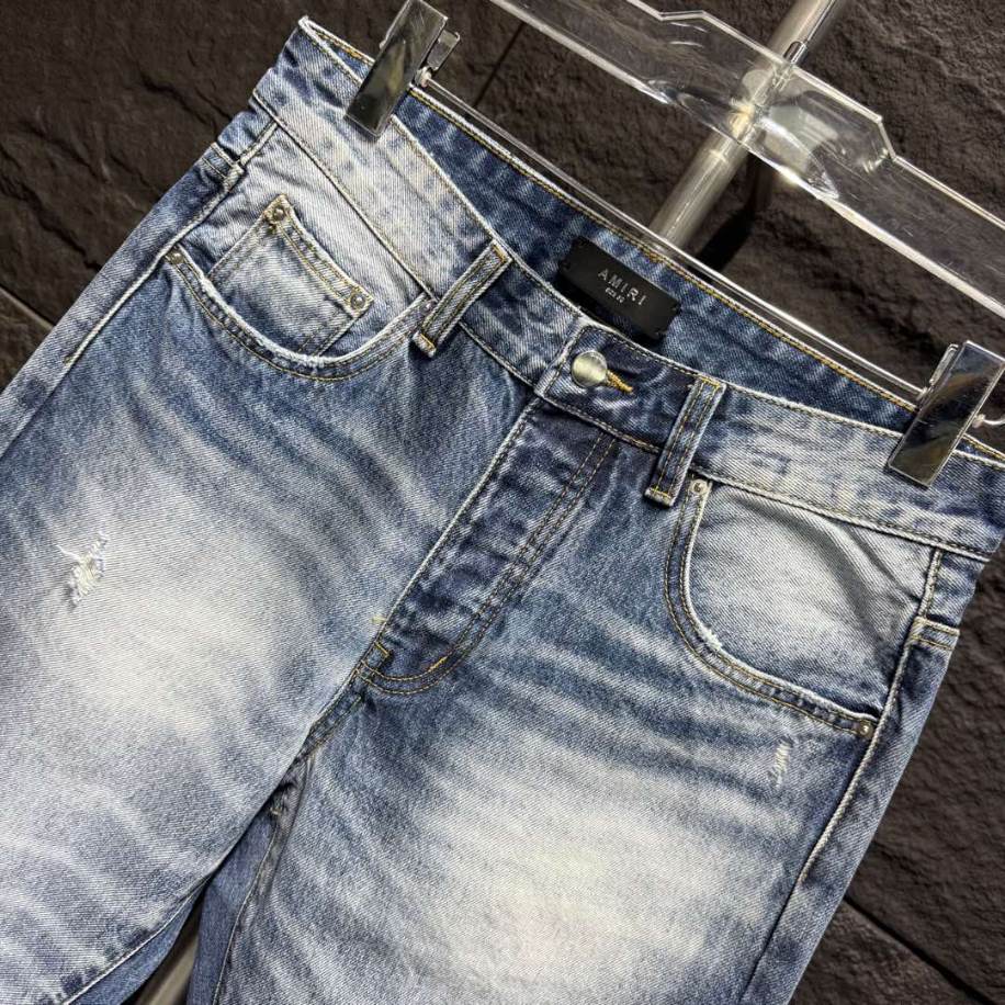 Amiri Ripp Double Knee Blue Jeans – AMIJ041