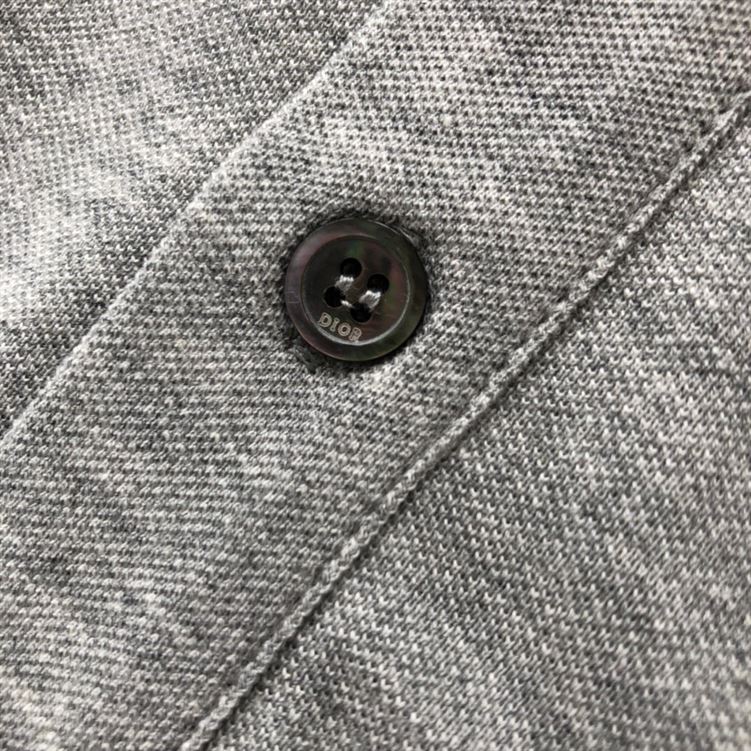 DIOR CD ICON POLO SHIRT GRAY COTTON PIQUÃ‰ – DOT024
