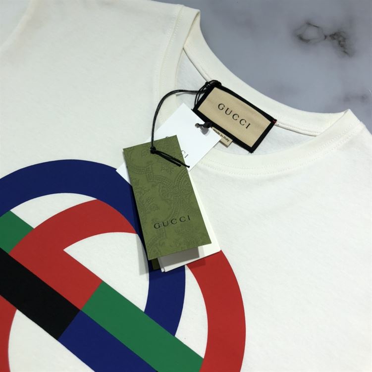 GUCCI ROUND GG PRINT COTTON T-SHIRT – GGS040