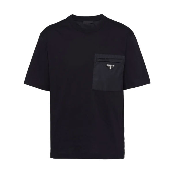 PRADA RE-NYLON AND JERSEY T-SHIRT – PT007