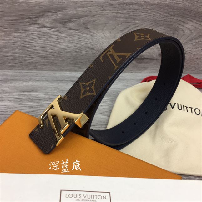 LOUIS VUITTON LV INITIALES 30MM REVERSIBLE BELT MONOGAM – LBE089