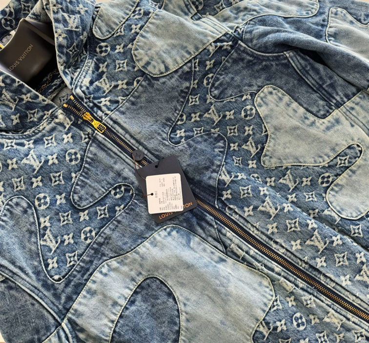 LOUIS VUITTON MONOGRAM PATCHWORK DENIM HOODIE – LVC031