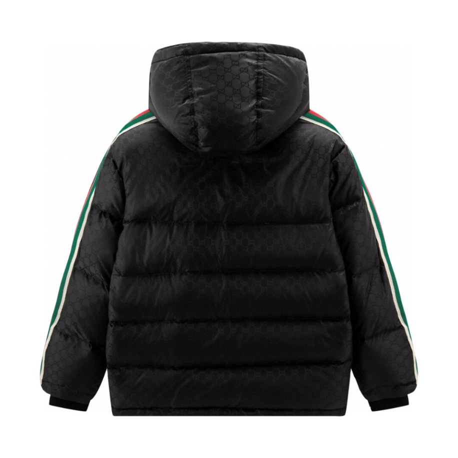 GUCCI Nylon Jacquard With Web Black Coat – GCJ048