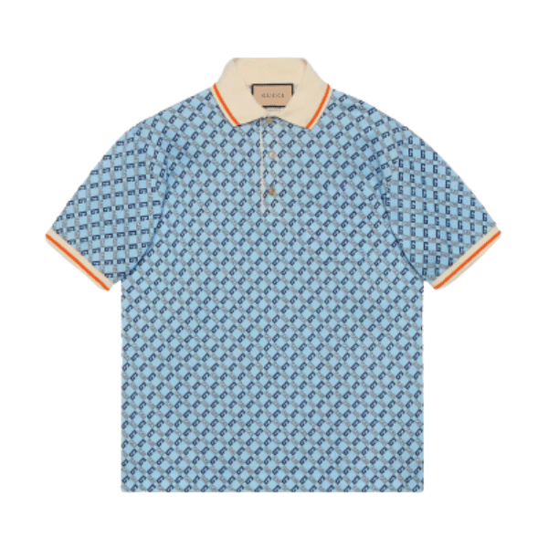 GUCCI GEOMETRIC G COTTON PIQUET POLO SHIRT – GGS043