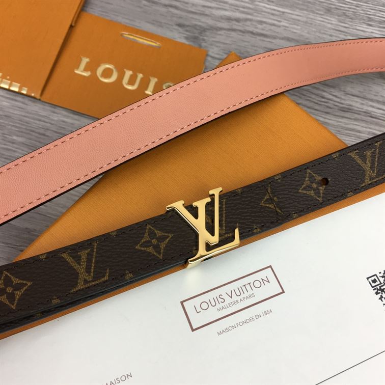 LOUIS VUITTON BELT LV INITIALES RESERSIBLE MONOGRAM ROSE POUDRE – LBE003