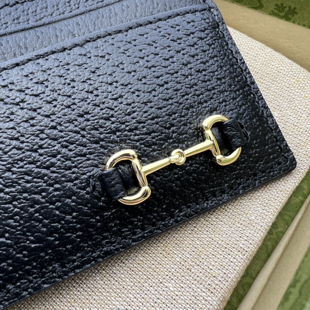 GUCCI BLACK HORSEBIT CARD HOLDER – WLG046