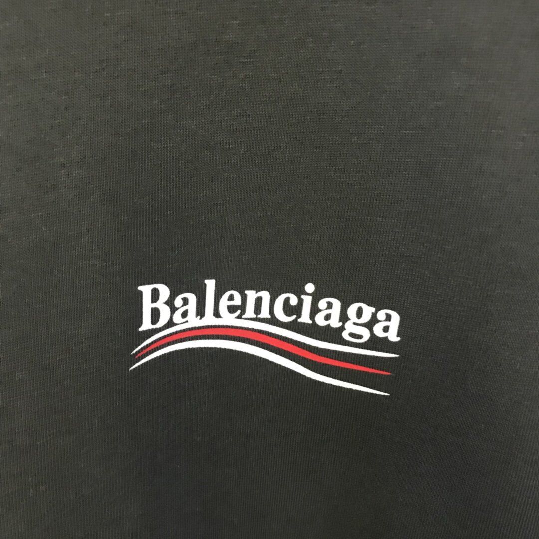 BALENCIAGA MEN’S POLITICAL CAMPAIGN T-SHIRT LARGE FIT IN GREY – BAS019