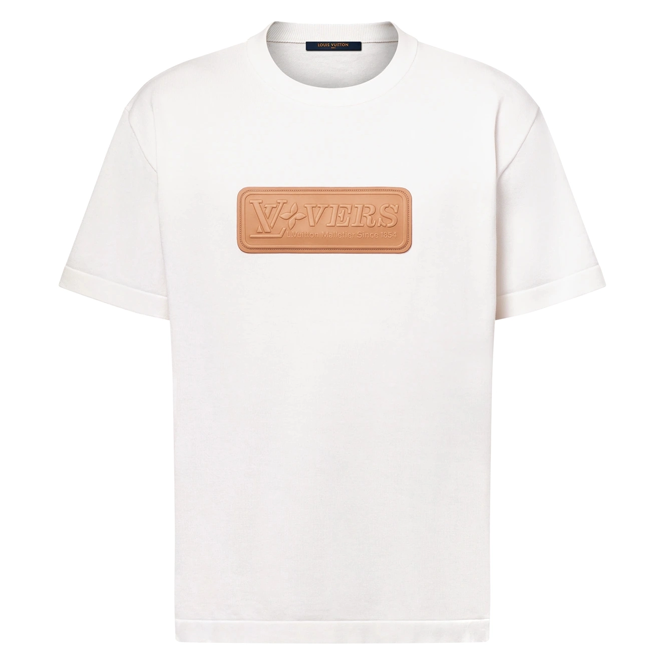 VVN PATCH SHORT-SLEEVED COTTON CREWNECK IN WHITE – LVTS093