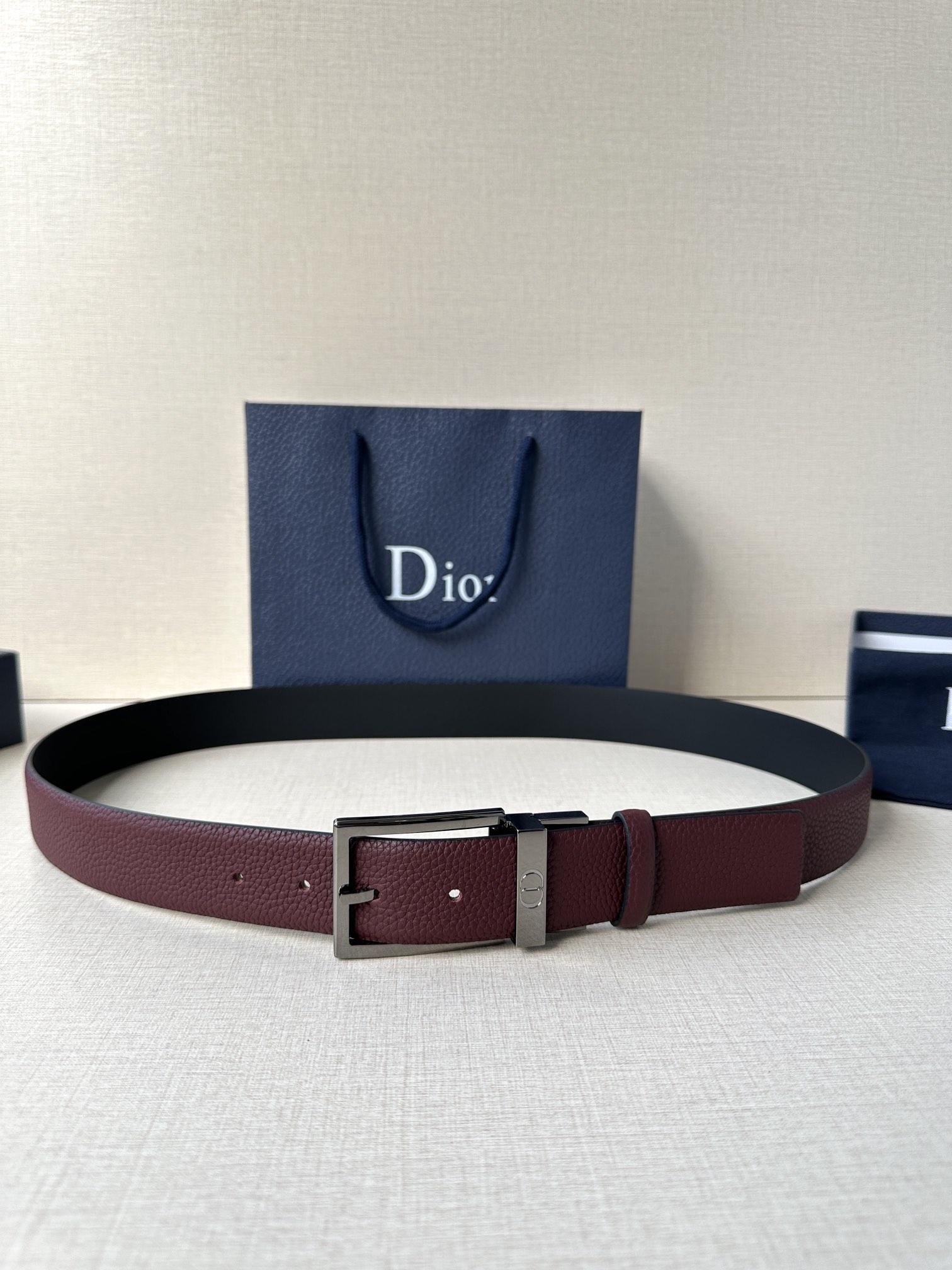 REVERSIBLE SMOOTH CALFSKIN BELT  – DB015