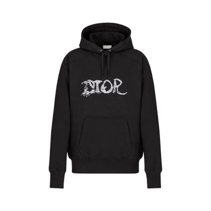 DIOR AND PETER DOIG HOODED SWEATSHIRT BLACK – DOS009