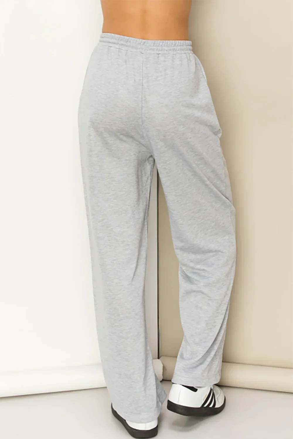 Lightweight Drawstring Wide Leg Side Pocket Relaxed Fit Lounge Sweatpants