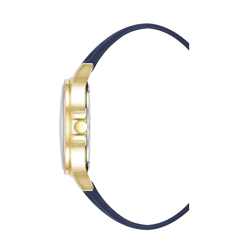 Men's easy-to-read 42mm leather strap analog watch