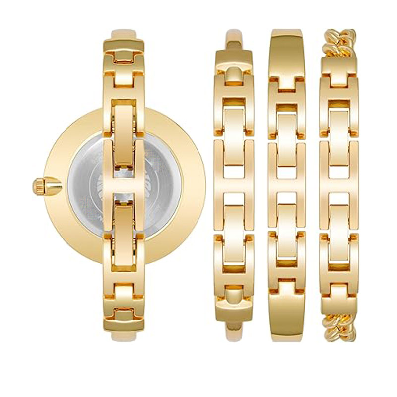 Women's bracelet watch and bracelet set