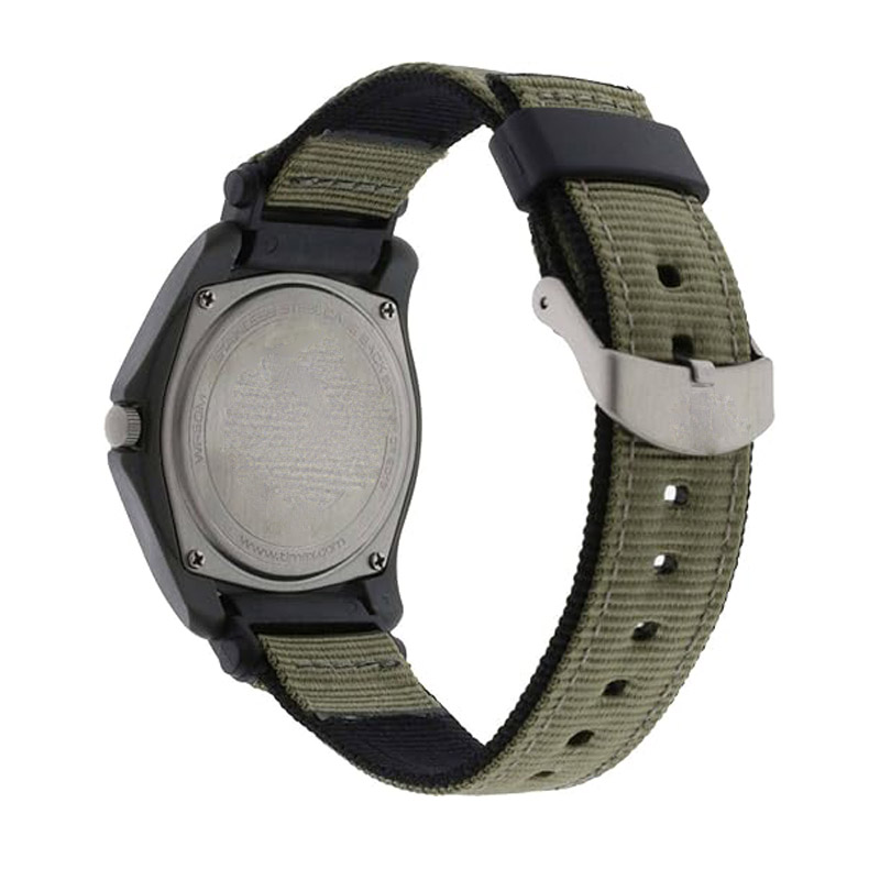 Men's Adventure Series Camper Nylon/Leather Strap Watch
