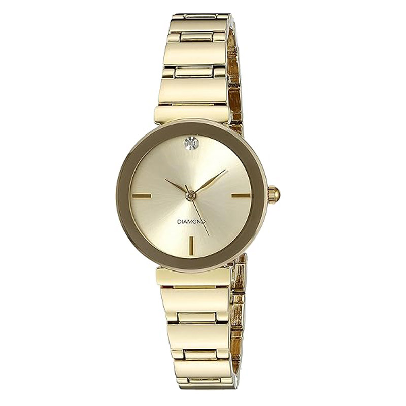 Women's genuine diamond dial bracelet watch